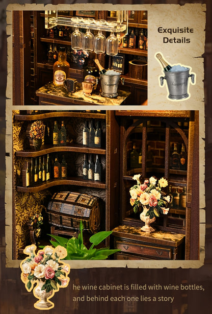 Wooden 3D Miniature Book Nook Puzzle Kit, Bookend Bookshelf Decoration Dollhouse For Teens Adults, Creative Handmade Craft Project, Unique Gift For Hobbyists Home Decor, Birthday Gift For Family And Friends