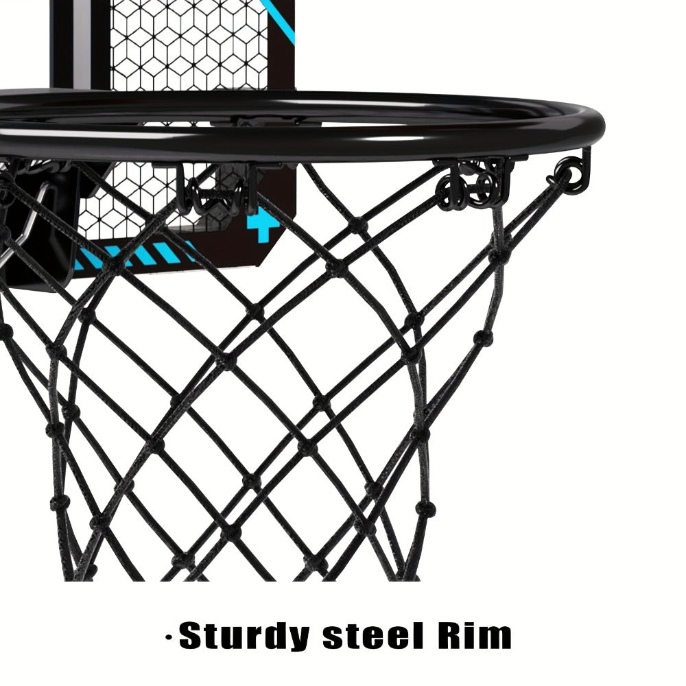 Door Basketball Hoop Set for Kids & Adults – Indoor Outdoor Mini Basketball Stand with LED Lights, Electronic Scoreboard & 4 Basketballs, Perfect Birthday & Christmas Gift for Boys and Girls