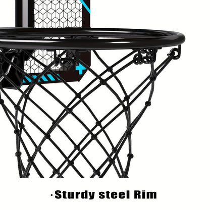 Door Basketball Hoop Set for Kids & Adults – Indoor Outdoor Mini Basketball Stand with LED Lights, Electronic Scoreboard & 4 Basketballs, Perfect Birthday & Christmas Gift for Boys and Girls