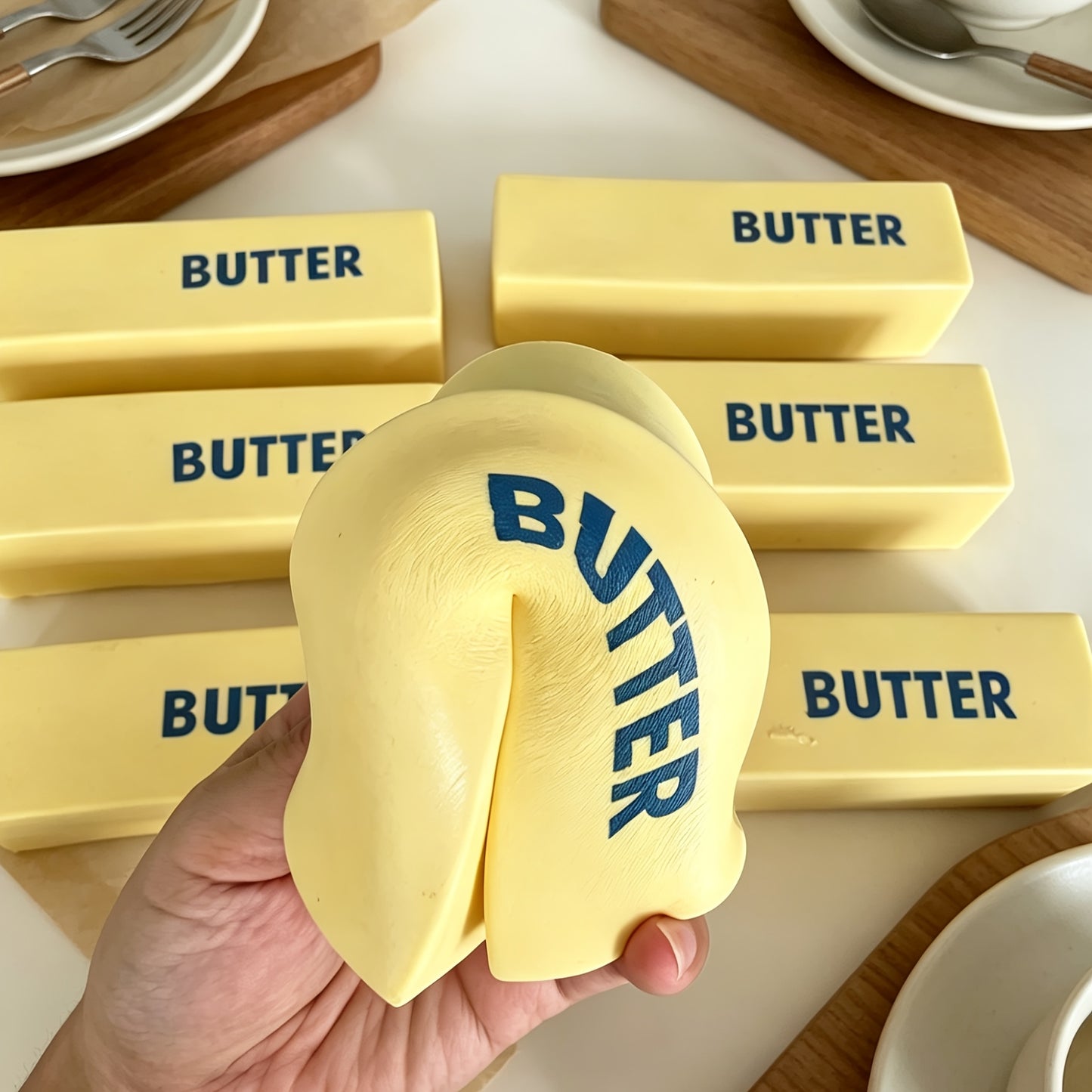 Simulated Butter Squishy Toys, Super Slow Rebound Fidget Toy for Relax, Work Decompression, Super Wet, Perfect for Daily & Party Gift.