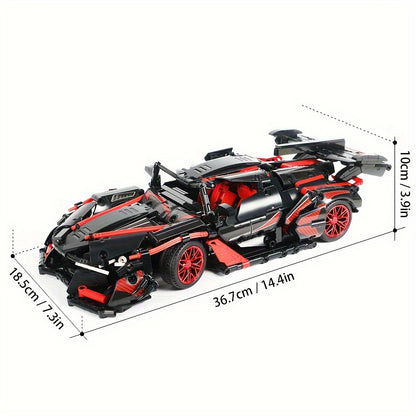 Adults Challenging Car Building Blocks Kit, 1:14 1391pcs Car Model Building Set