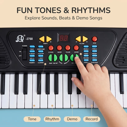 Electronic Keyboard With Microphone