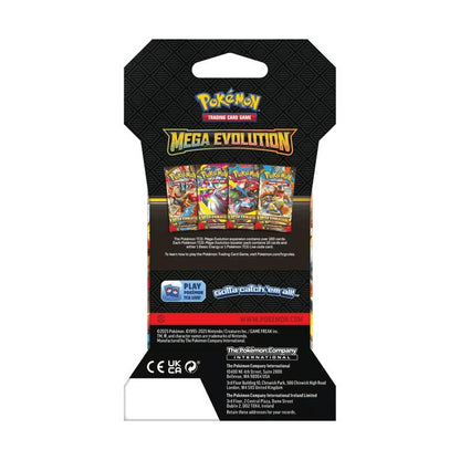 Pokemon Mega Evolution Sleeved Booster Pack. Random Art. 10 Card Pack.