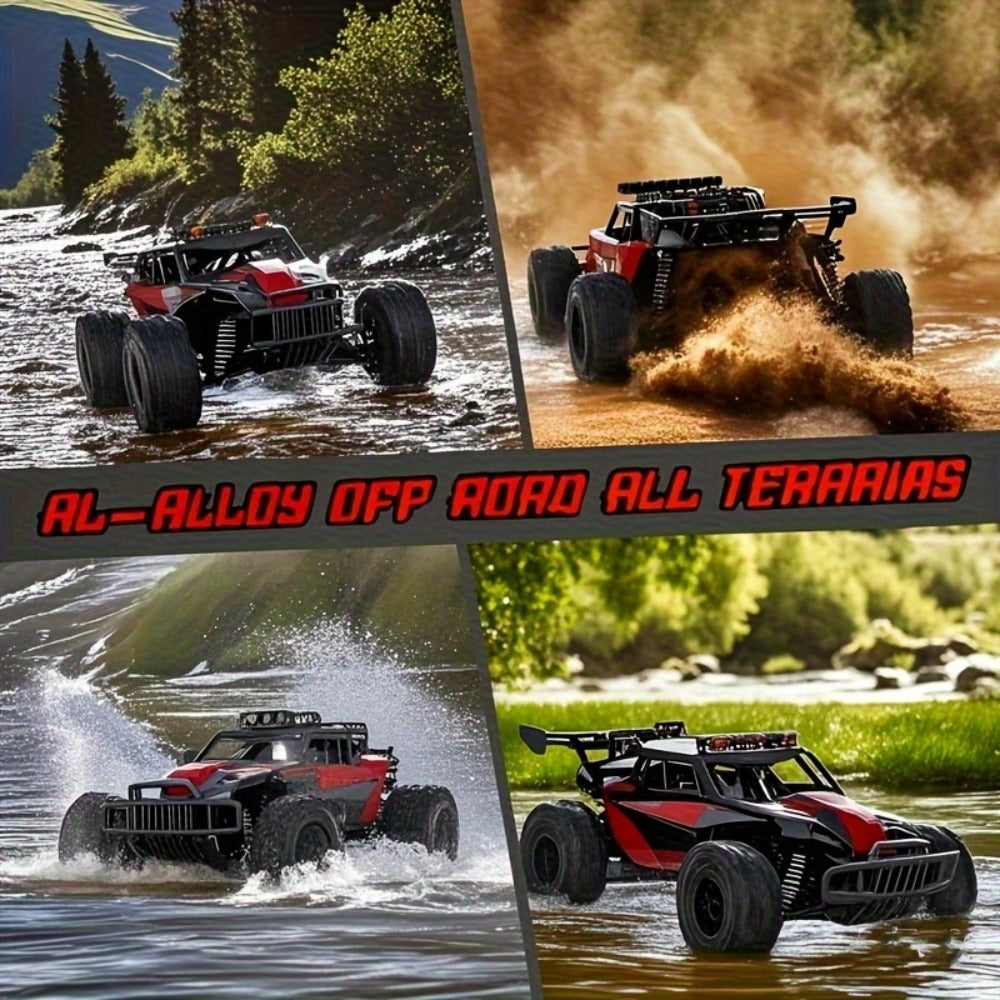 RC Off-Road Car with LED Lights for Kids – High Speed All-Terrain Remote Control Buggy & Off-Road Vehicle, Colorful Light-Up RC Truck for Boys & Girls, Best Birthday Gift