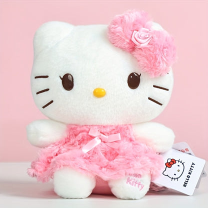 Hello Kitty Plush Toy 10 Inch Sanrio Kawaii Pink Rose Dress Stuffed Animal – Soft Cute Doll Gift for Girls, Kids & Teens, Birthday Christmas Valentine's Day