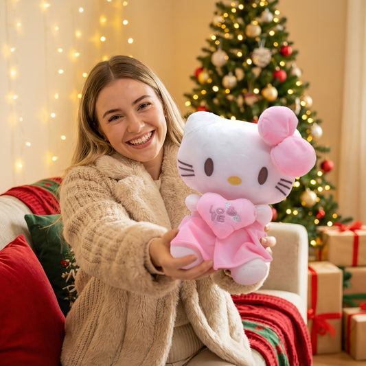 Sanrio Kawaii Hello Kitty Heart-Holding Plush Doll Is The Perfect Choice For Birthday, Christmas, Thanksgiving And Other Holiday Gifts.