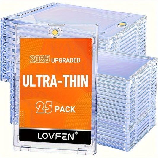 Magnetic Card Holders 25 50 100 200 400 Pack, 35pt Premium Trading Card Protectors for Sports Baseball Basketball Football Pokemon, Hard Plastic One Touch Mag Cases for Collectible Cards