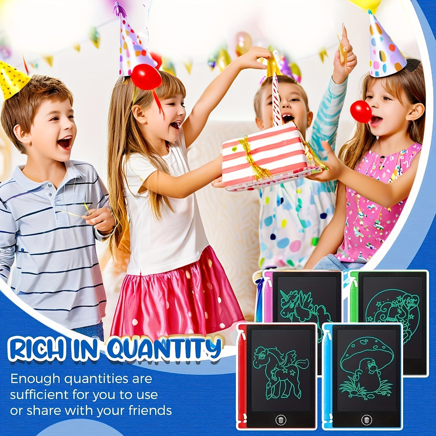 32pcs 4.5inch LCD Writing Board, Education Doodle Board Screen Drawing Pad Erasable Painting Pads Birthday Gifts Valentine's Day Stationery Easter Gifts for The Start Of School Season