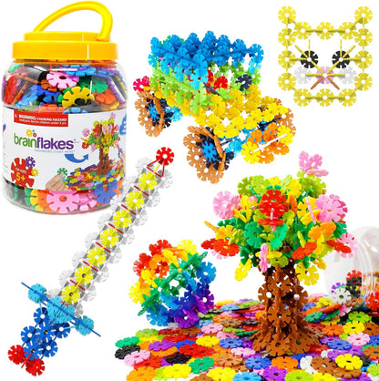 VIAHART Brain Flakes 500 Piece Interlocking Plastic Disc Set - A Creative and Educational Alternative to Building Blocks - Tested for Children's Safety - A Great STEM Toy for Both Boys and Girls!