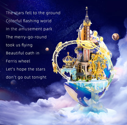 3D Metal Model Kit MU Star Playground – Handcrafted Garden Scene DIY Assembly Puzzle for Teens Adults Ages 14+, Unique Birthday Christmas Valentine's Day Gift for Girlfriend Women Teen Girls