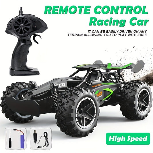 1:18 Scale High-Speed Remote Control Car 2.4G/, 15KM/H Off-Road RC Racing Car with Anti-Collision System, USB, Large Tires & Durable Plastic/ Body, /Outdoor Drift RC Vehicle