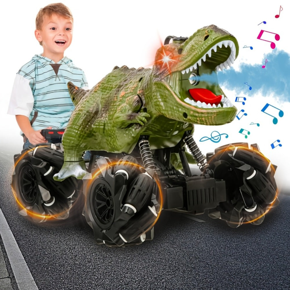 Monster Stunt RC Car with Lights, Sound & Spray – Remote Control Monster Truck Stunt Drift Toy, Indoor Outdoor All-Terrain, Birthday Christmas Gift for Kids Ages 6+ Boys Girls