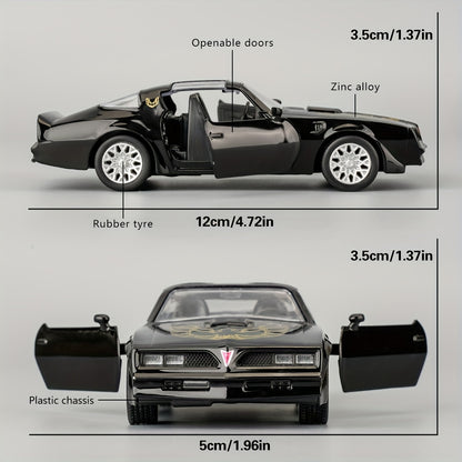 RMZ 1:36 Pontiac Firebird Zinc Alloy Toy Car Model, Openable Doors Pull-Back Vehicle Highly Detailed Static Display Ornament, Collectible Miniature For Home Decor, Ideal Gift For Muscle Car Enthusiasts & Kids Ages 3+ Boys Girls