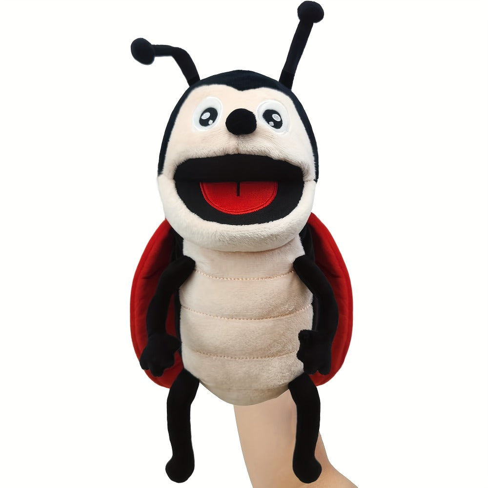 13" Realistic Insect Animal Hand Puppet For Kids, Insect Hand Puppet With Movable Mouth, Soft Stuffed Bee Ladybird Dragonfly Butterfly Ant Caterpillar Puppet Story Toy Puppets Role Play Show Game