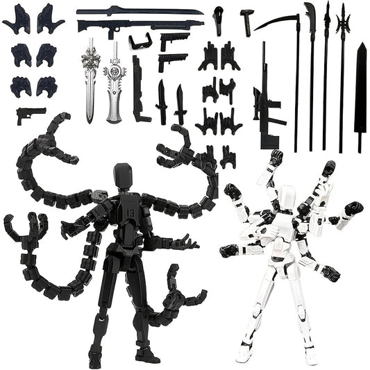 2pcs(Assembled) T13 Action Figure Set, 3D Printed Action Figures, 3D Printed Toy Figures, Desktop Ornaments, Collectible Decorations for Game Enthusiasts( 5.5inch)