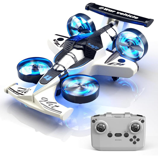 RC Flying Car Drone Combo for Kids – Remote Control 2-in-1 Racing Car & Quadcopter, One-Key Takeoff, 360° Flips, Stable Hover, Foam Body, Fun Birthday Gift