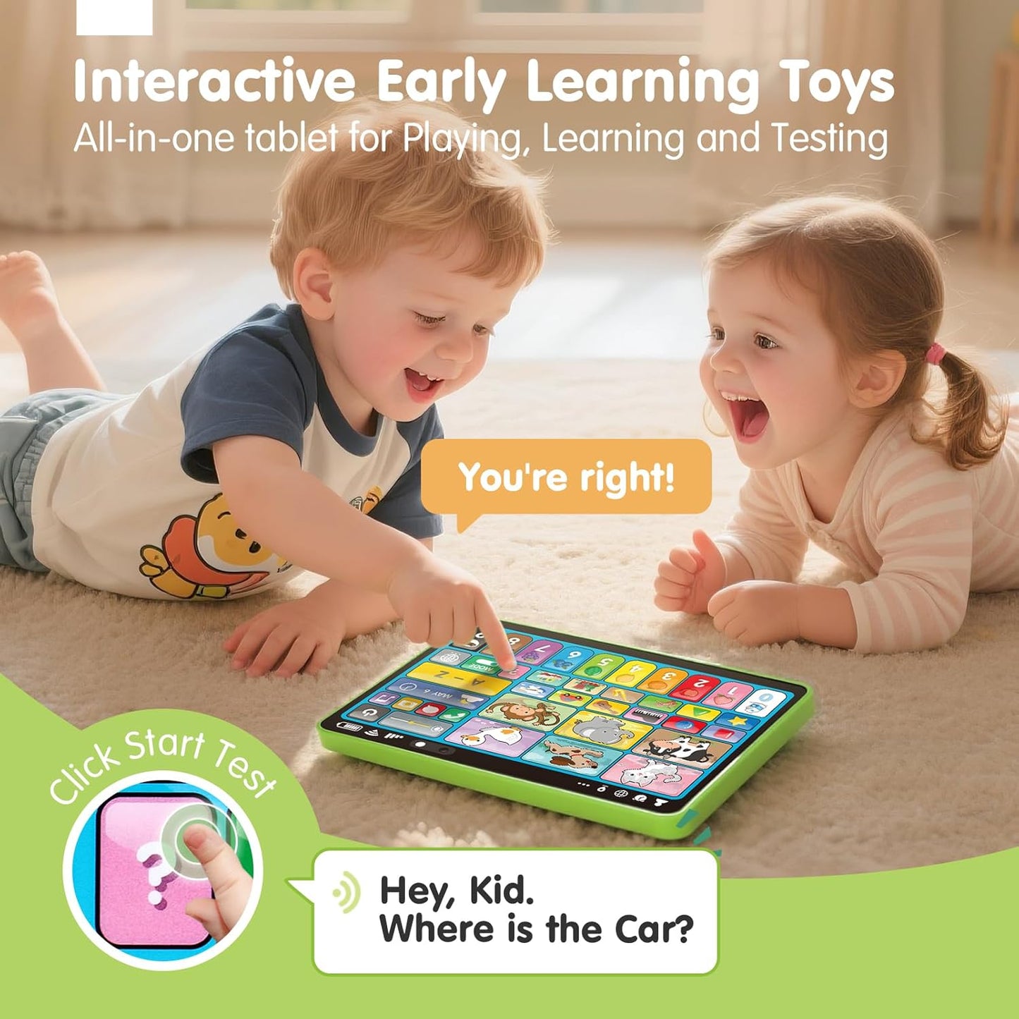 [Birthday Christmas Gifts] 2026 New Learning Tablet For Toddlers, Trilingual Learning Toys With Music & Sound, Speech Therapy Toys For 12 Months Boy Girl, Musical Baby Birthday Toys For 1 Year Old Girls, Toddler Educational Toys Birthday Christmas Gifts,