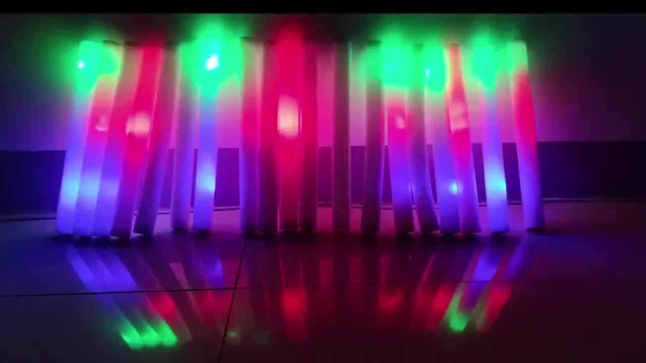 27/30 LED Foam Glow Sticks, Multi-color Flashing, Party Light-up Supplies, Suitable for Weddings, Birthdays, Graduation Seasons, Christmas And Other Parties Or Game Activities, Camping Party Outdoor Lighting Glow Sticks
