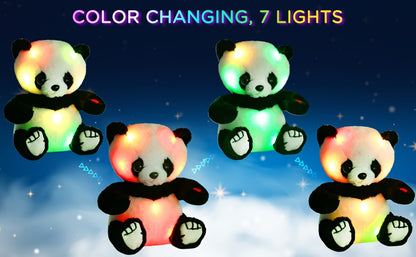 8/12 Inch Light Up Panda Stuffed Animals, Cute Panda Bear Plush with LED Light, Hugging Toy Gift for Kids Birthday Gift for Boys Girls, Christmas Gifts, Home Decor, Mother'S Day, Xmas