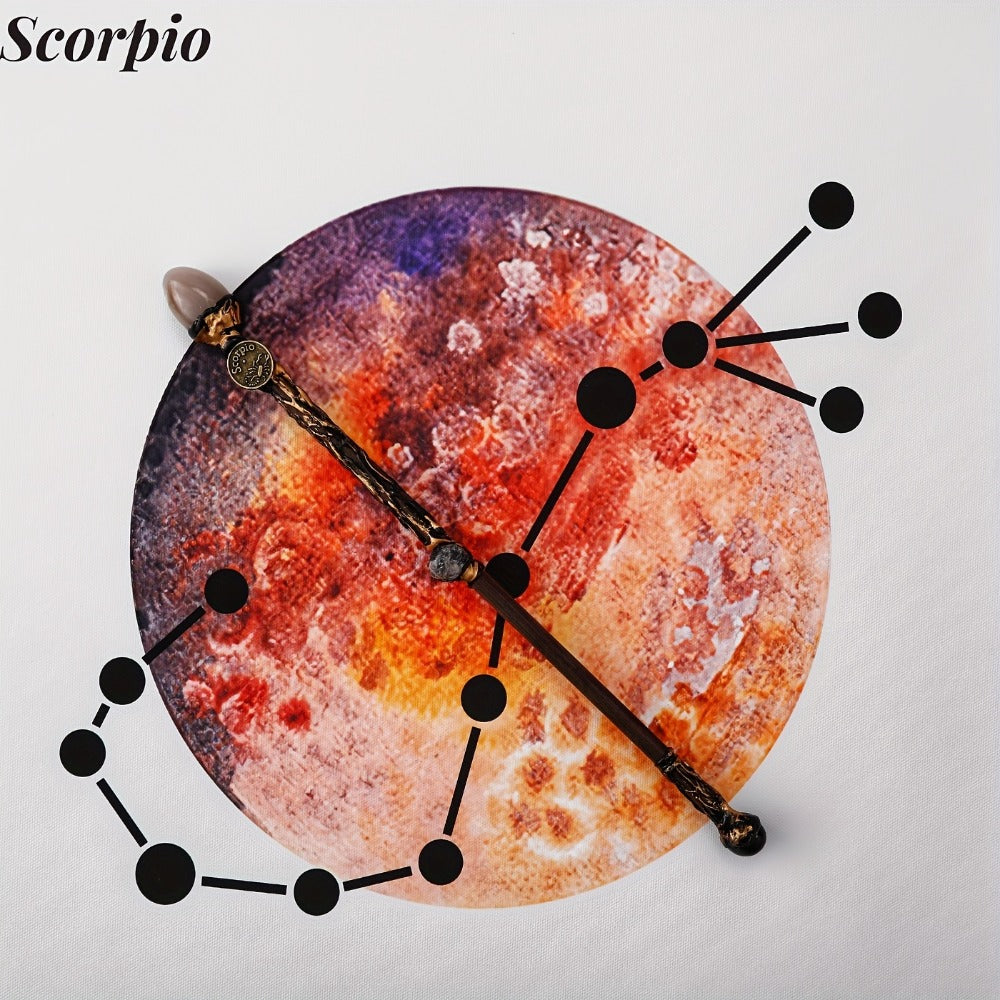 Zodiac Crystal Magic Wand with Gift Box – Handmade Astrology Wand for All 12 Signs, Cosplay Prop, Party Decor & Unique Birthday Christmas Valentine Gift for Women Men