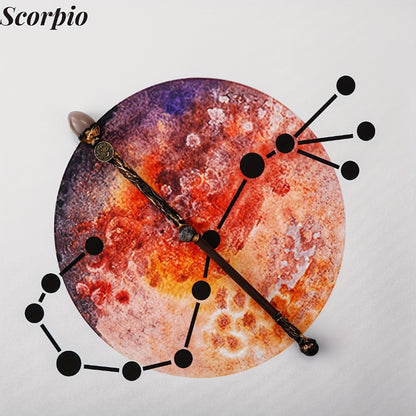 Zodiac Crystal Magic Wand with Gift Box – Handmade Astrology Wand for All 12 Signs, Cosplay Prop, Party Decor & Unique Birthday Christmas Valentine Gift for Women Men