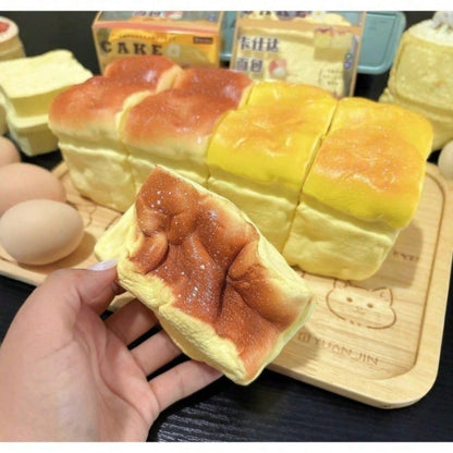 Pressure relief toys - simulated bread soft slow rebound - soft skin touch sticky mud texture - Non-Toxic Material, Desk Decor with Slow Rising Feature, Fidget Game