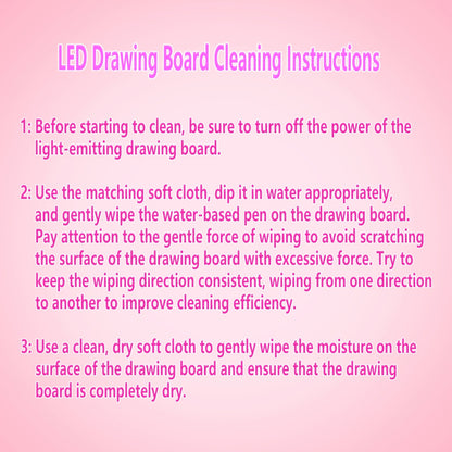 LED Light-Up Drawing Writing Doodle Board, Learning Travel Toy with 9 Double-Sided Cards, 6 Markers, Art Set, Suitable for Birthday Gifts And Christmas Gifts for Girls And Boys Aged 3-8.