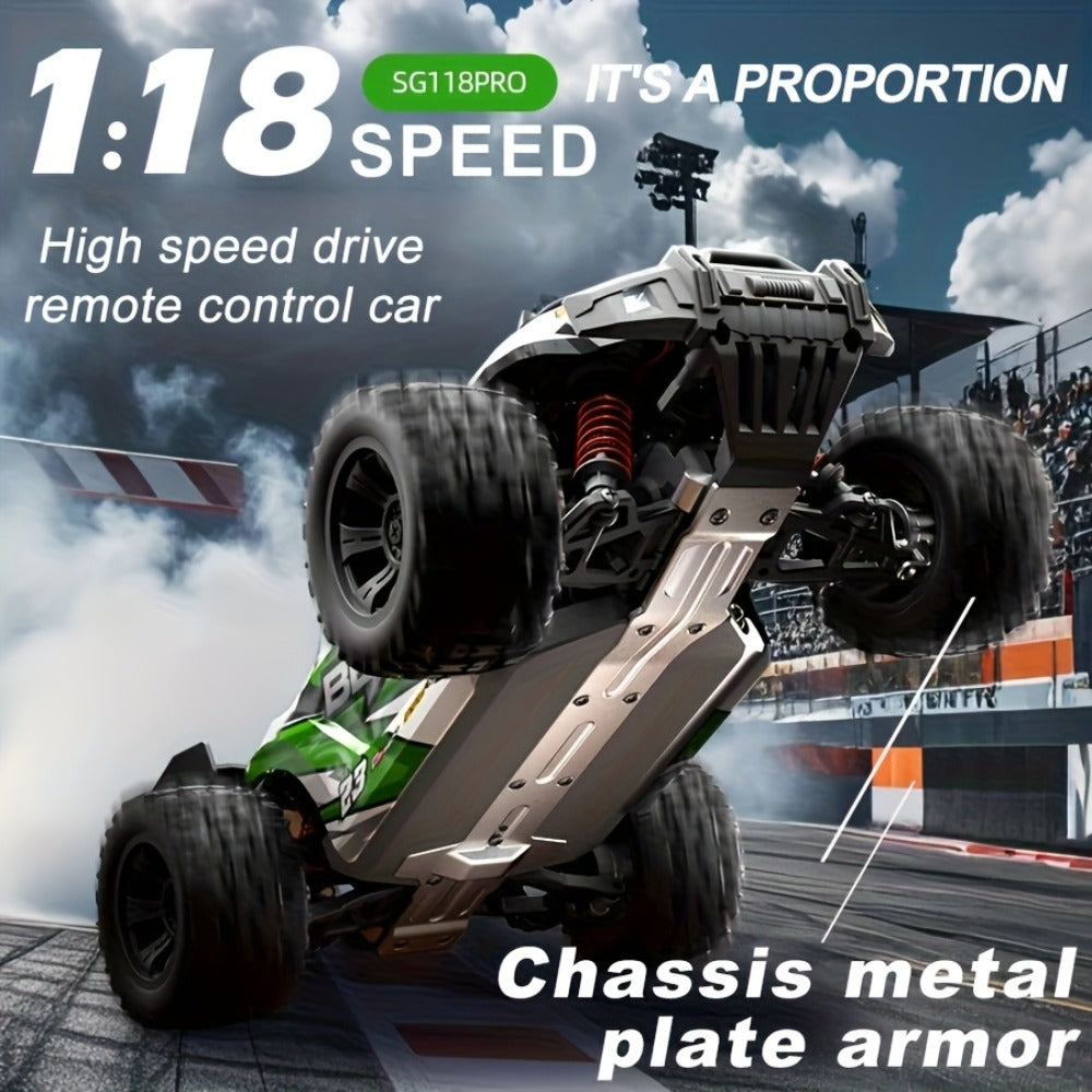 Dual Shell RC Off-Road Truck Ultra Large All-Terrain Remote Control Car with Full Proportional Drift, Extreme Grip & High Speed – Powerful 4WD Monster Truck Toy, Birthday Christmas Gift