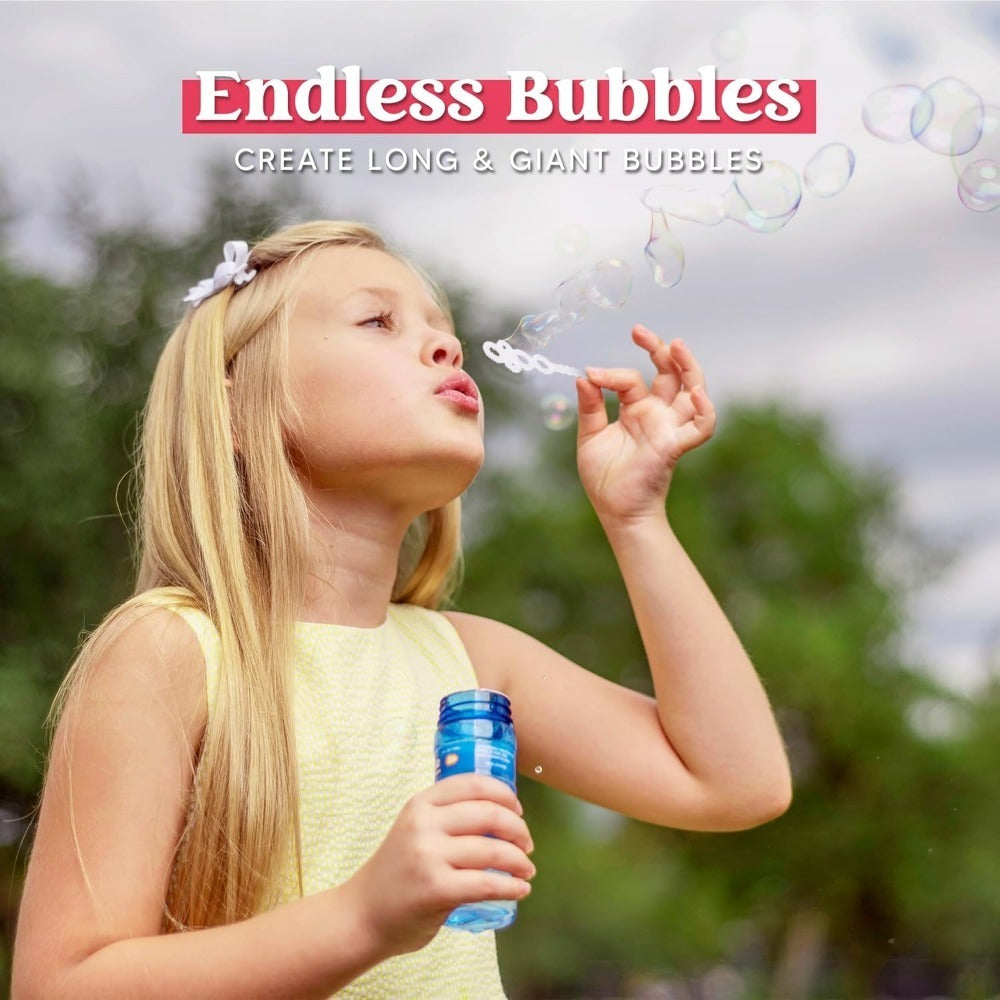 Bubble Bottles with Wands Party Favors 6, 12 or 24 Pack – 4oz Bubble Solution for Kids Ages 3+, Birthday Party Supplies, Outdoor Summer Toys & Wedding Favors