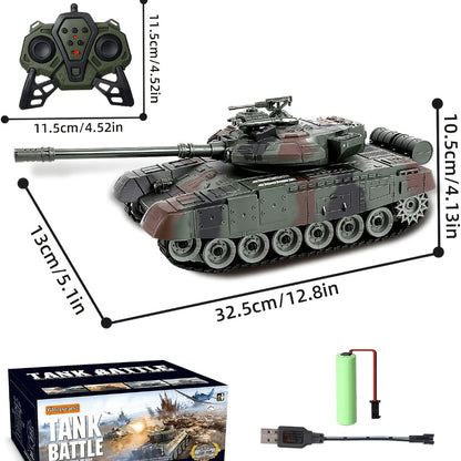 RC Armored Tank 1:16 Scale All-Terrain Tracked Off-Road – Remote Control Military Tank Collectible Display Model for Boys Kids & Collectors, Best Birthday Christmas New Year Gift Ages 6+