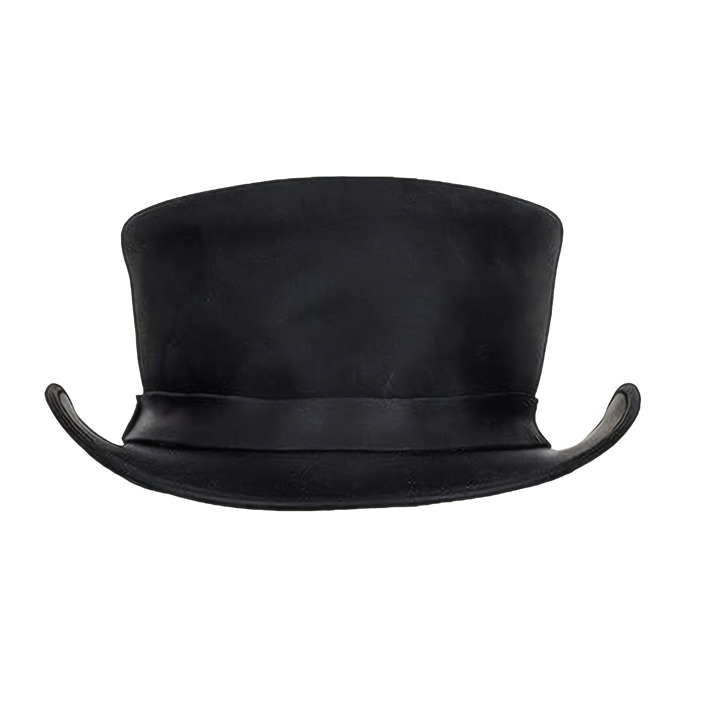 Genuine Leather Top Hat Fashion Gentleman Hat Black Deadman Top Hat for Men Women, Halloween Costume Topper Steampunk Hat, Shapeable Wide Brim, Lightweight Top-Grain Genuine Leather, High Quality &, Handcrafted Headwear, for Festival Unisex Outdoor