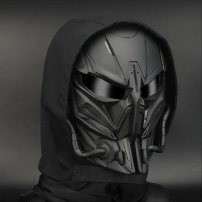 Punisher Skull Cyberpunk Face Mask – Breathable Sci-Fi Futuristic Half Mask for Halloween Cosplay, Rave Bar Club Music Festival, Photo Prop & Gift for Men Adults, Cool Collectible Accessory