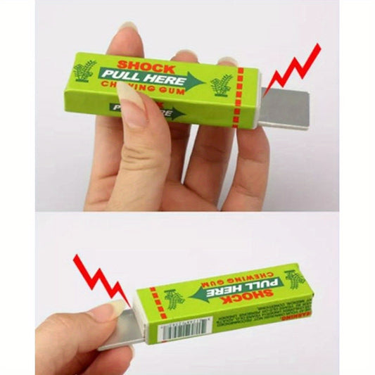 4-Pack Realistic Vibration Gum Prank Toys - Fake Slapping Gag Gag Gifts with 4 Color-Coded (Green/White/Yellow) Shocking Gummy Tablets - Plastic Novelty Party Favors for & s, Practical Joke