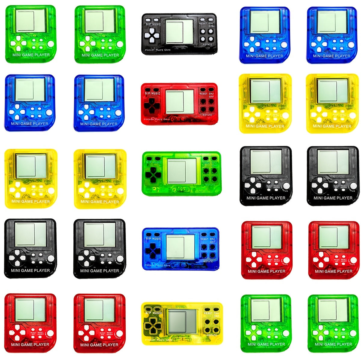 MEZHOBBY Video Game Party Favors, Video Game Keychain, Birthday Gaming Party Gifts, Mini Game Console for Kids Classroom Prizes, Goodies Bags Stuffer, Backpack (6/12/25pcs)