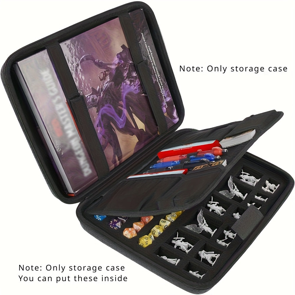 Compatible for D&D Dice Tray Box Compatible for MTG & RPG Tabletop Games - Polyhedral Dice Storage with D20, D12, D10, D8, D6, D4 Holder for DND Miniatures Accessories (///)