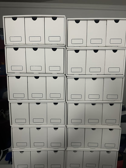Trading Card Storage Box, Storage Box With 50 Dividers, Cardboard Card Boxes For Sports Card, Baseball, TCG, Playing Cards, 12 Drawer