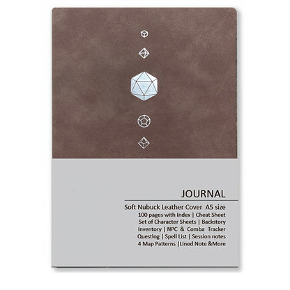 DnD Campaign Journal for D&D 5e & 5R Players — RPG Notebook with Character Sheets, Spell Tracker, Quest Log, NPC Manager & Map Pages, A5 Nubuck 100 Pages, 13 Colors, Dungeon Master Gift