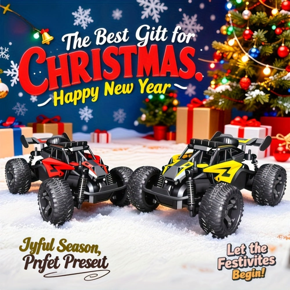 RC Off-Road Car with LED Lights for Kids – High Speed All-Terrain Remote Control Buggy & Off-Road Vehicle, Colorful Light-Up RC Truck for Boys & Girls, Best Birthday Gift