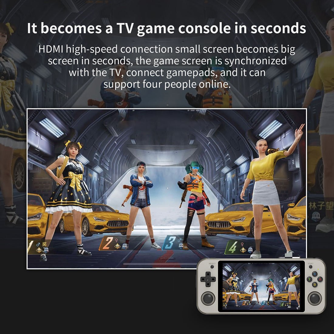 Handheld Game Console Anbernic RG552 Dual OS Android Linux 5.36-inch IPS RK3399 HDMI