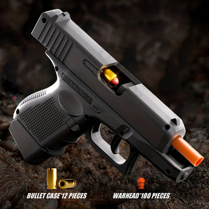 Soft Bullet Gun Toy Pistol with 100 Bullets, 12 Shells, And 2 Magazines New Toy Gun Pistol Hollow Hanging Machine, Toy Foam Blaster, Outdoor Sports Shooting Game