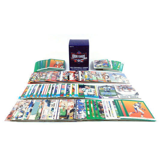 100 Football Cards in Older Vintage Factory Sealed Packs - Perfect for all Trading Card Lovers and New Collectors