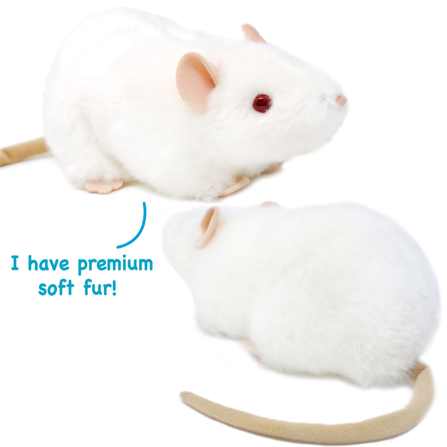 Wylie The White Rat - 7 Inch Stuffed Animal Plush - By Viahart