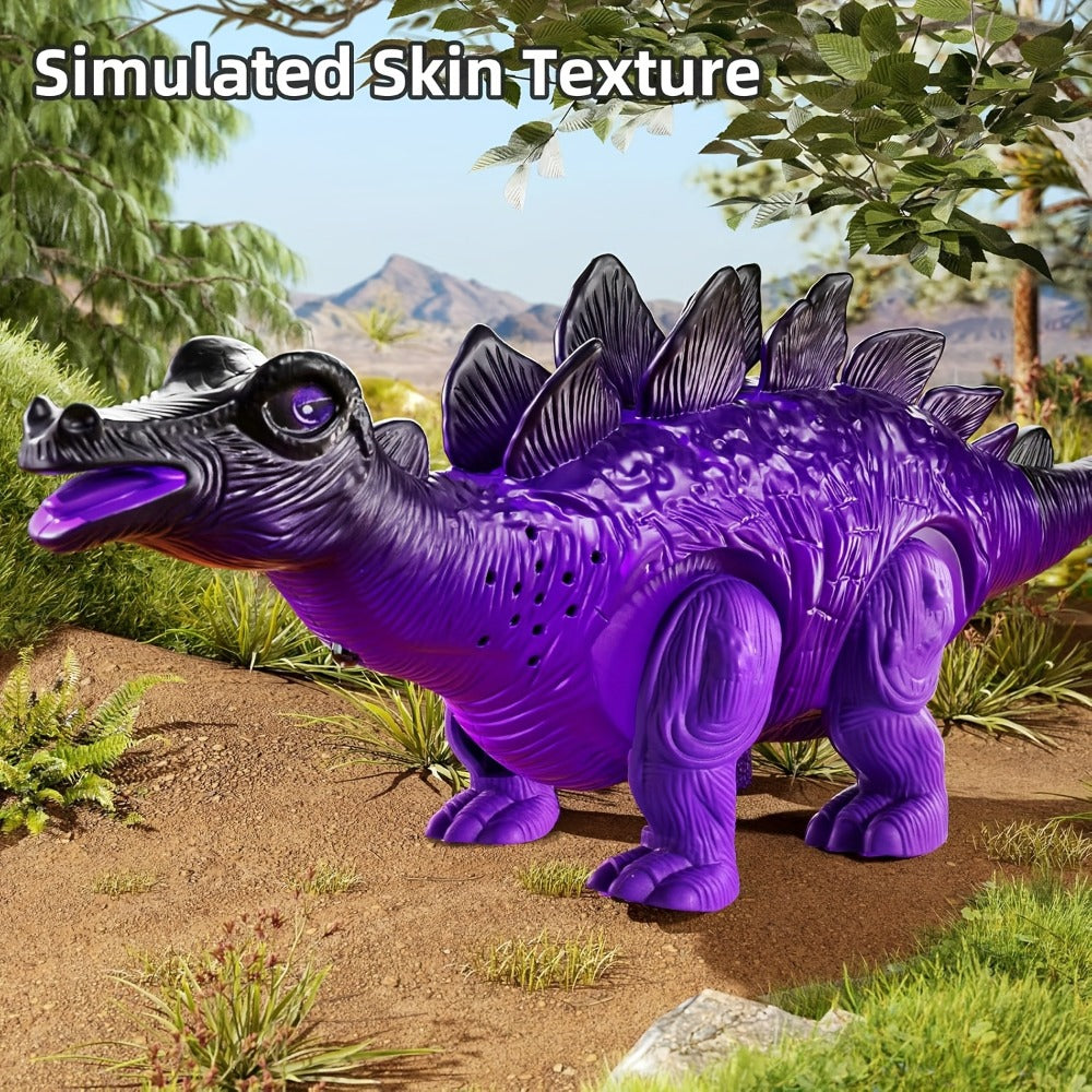 Interactive Dinosaur Toy Set 3-Pack with Sound Light & Walking – Electric Brachiosaurus Stegosaurus T-Rex Dino Toys for Boys Girls Ages 3-7, Birthday Christmas Gift