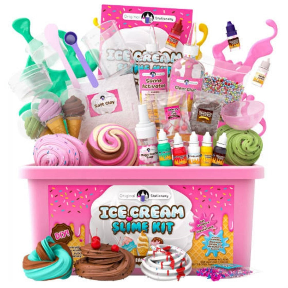 Ice Cream & Lollipop Slime Toy Set – Cute Novelty Slime Toys for Kids, Fun Party Favors for Christmas, Halloween & Easter, Unique Sensory Play Gift for Girls & Boys, Choose Ice Cream or Lollipop Style