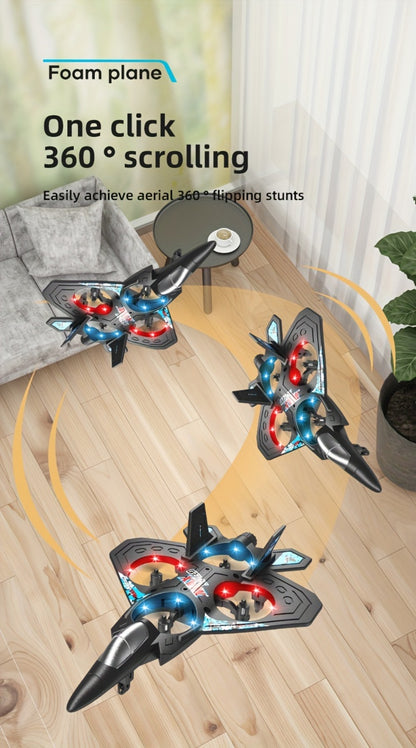 RC Drone for Kids & Beginners with Height Hold – Rechargeable Remote Control Airplane Indoor Outdoor Toy Gift for Boys Girls (Black/Blue/Red)