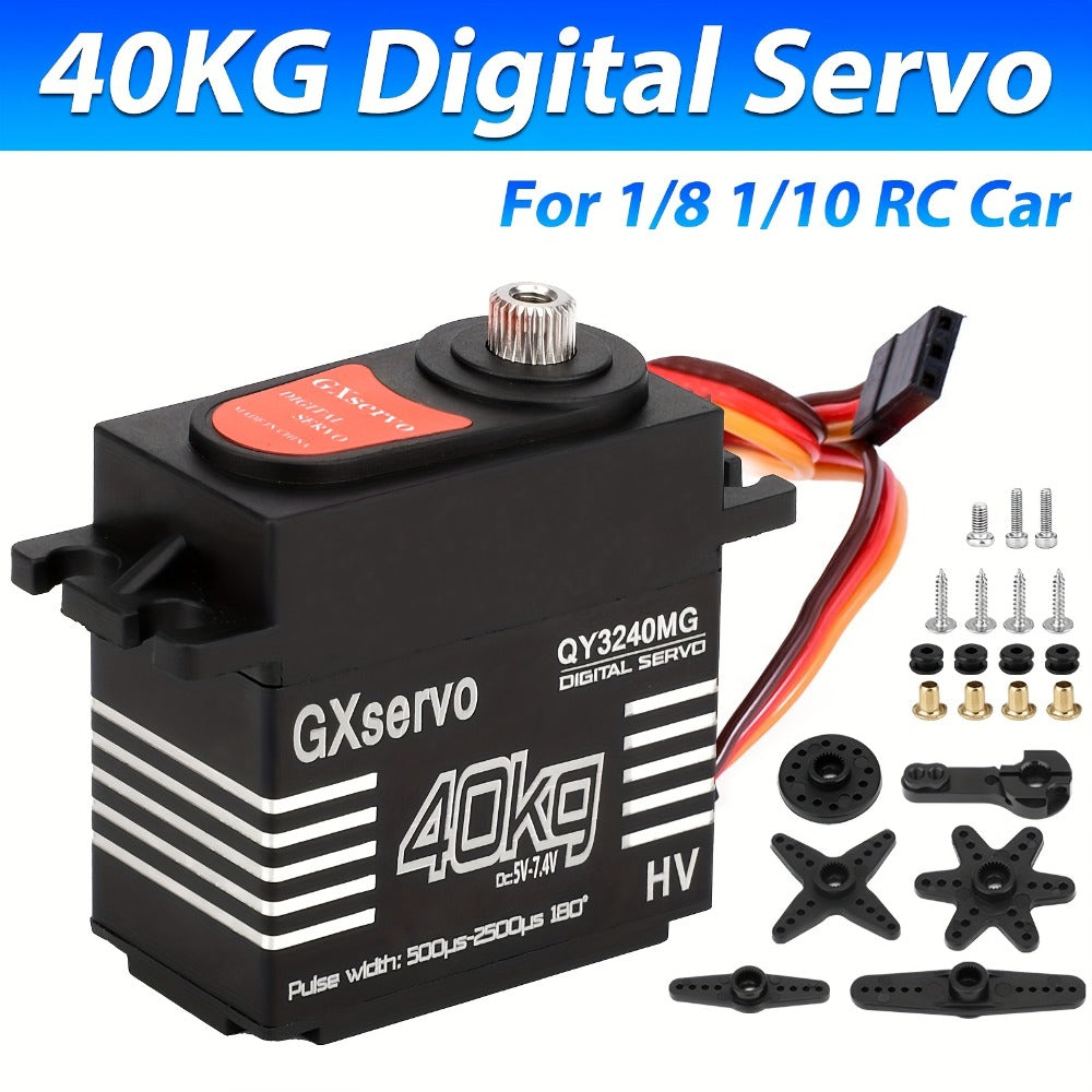 High Torque Digital Servo 88.18LB 180° Metal Gear – 25T Servo Arm for 1/8 1/10 RC Cars & Robots, Precision Steering Gear Upgrade, RC Enthusiast Replacement Part & Robotics Accessory