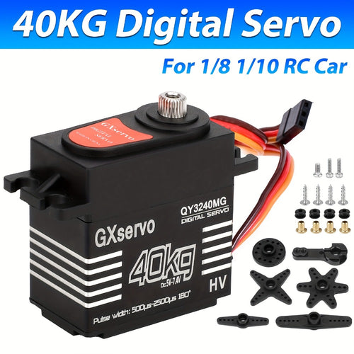 High Torque Digital Servo 88.18LB 180° Metal Gear – 25T Servo Arm for 1/8 1/10 RC Cars & Robots, Precision Steering Gear Upgrade, RC Enthusiast Replacement Part & Robotics Accessory