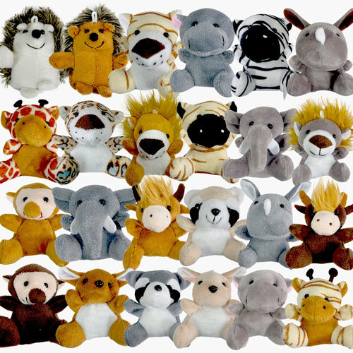 Forest Animal Plush Bulk Set 12 or 24 Pack – Mini Stuffed Animals for Animal Theme Party Favors, Classroom Treasure Box Prizes, Goodie Bag Fillers, Birthday Christmas Gifts for Kids