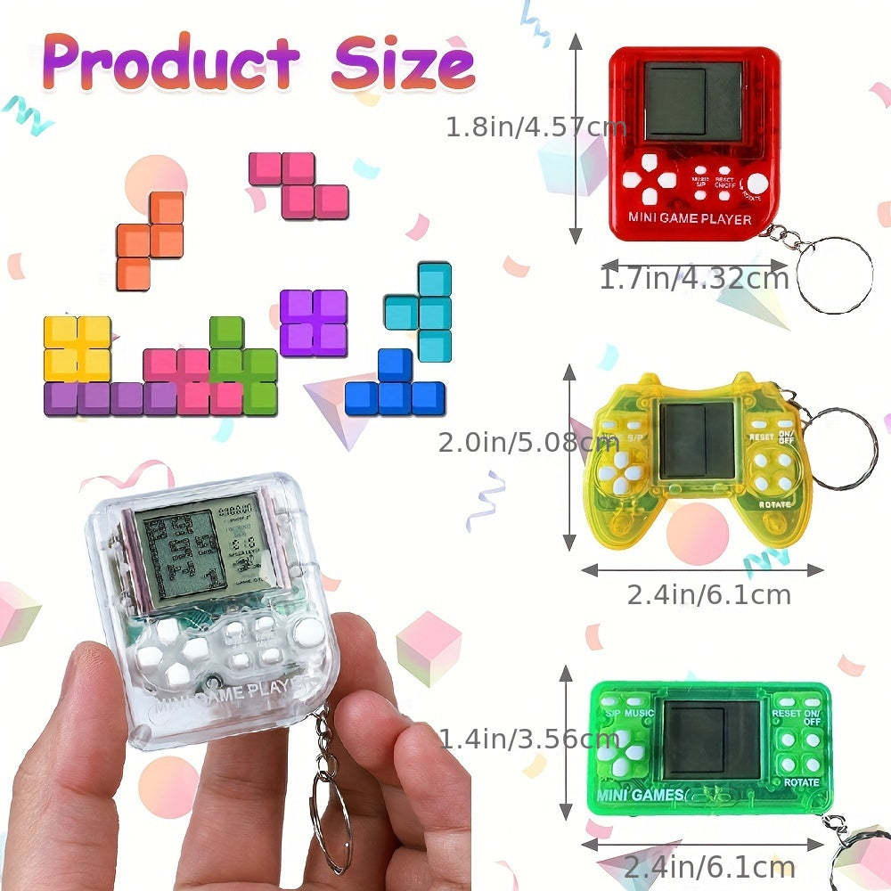 Video Game Party Favors for Kids, Mini Game Keychain for Kids Boys Birthday Supplies Gaming Party Favors Classroom Prizes