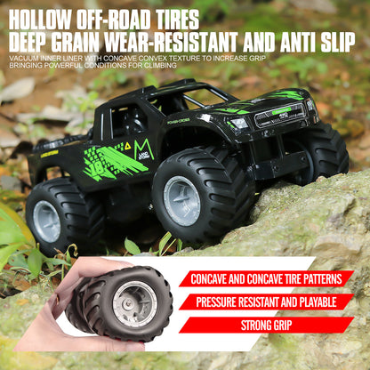 RC Trucks 4x4 Offroad Waterproof 1:16 Amphibious Remote Control Car with 2 Rechargeable Battery 4WD All Terrain Monster Truck RC Car for Boys 4-7 gift present